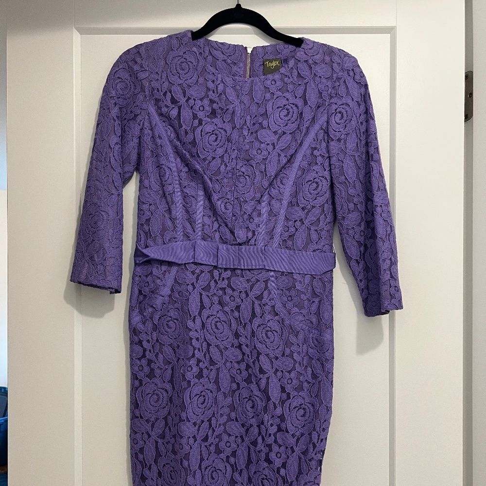 Taylor purple lace dress